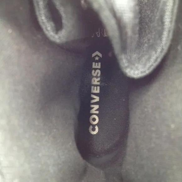 Converse Chuck 70 De Luxe Boots Wn 7.5 Black Platform Combat High Top Goth Shoes - Picture 11 of 15